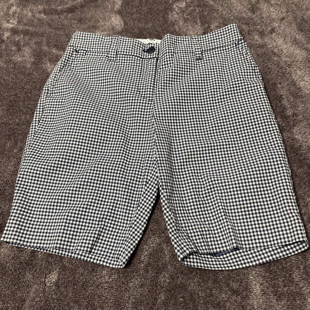 Talbots The Perfect Short Womens 9.5P Blue White  Cotton Shorts Petites